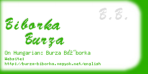 biborka burza business card